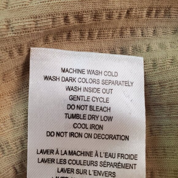 NWT BEN SHERMAN SZ L Seersucker 100% Cotton Knit Short Sleeve Button Down Shirt - Picture 10 of 11